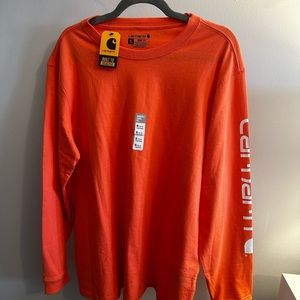 Women’s Carharrt XL shirt new with tags orange never worn long sleeve